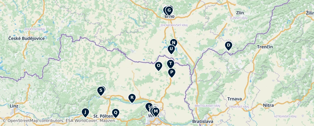 Map of Basse-Autriche