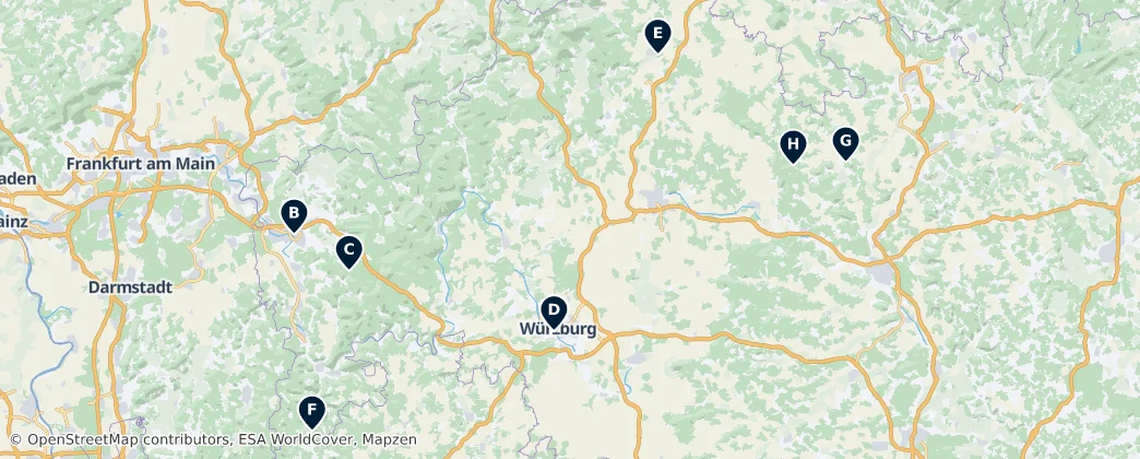 Map of District de Basse-Franconie