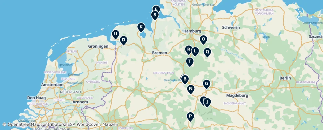 Map of Basse-Saxe