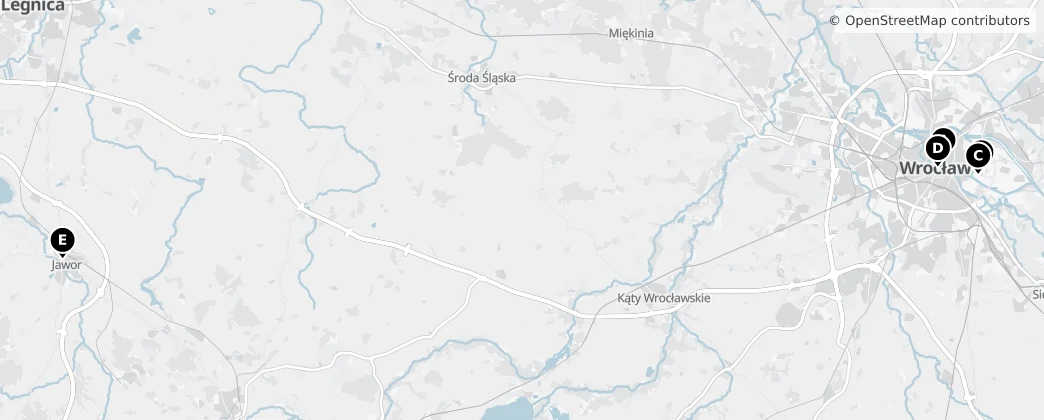 Map of Voïvodie de Basse-Silésie