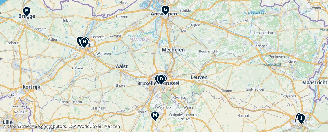Map of Belgique