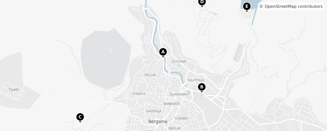 Map of Bergama