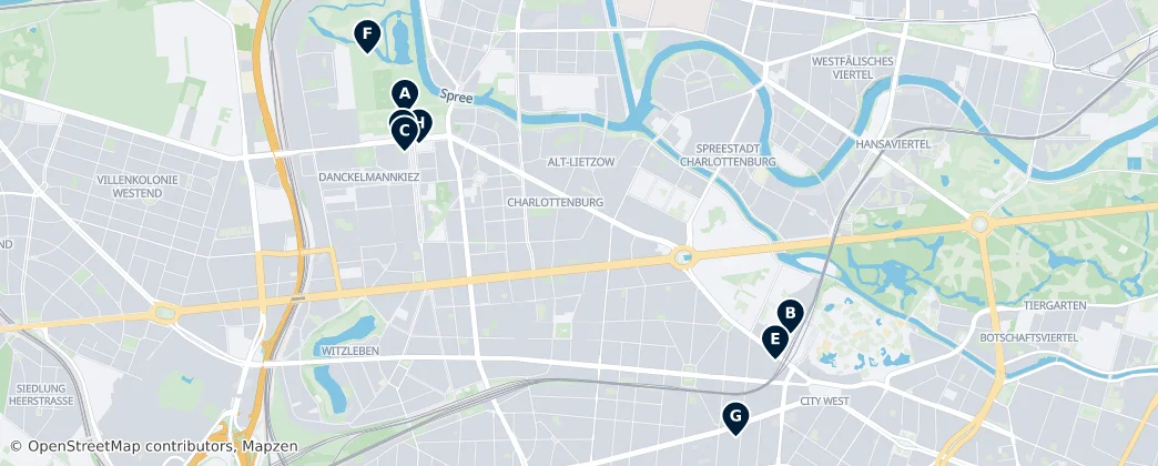 Map of Berlin-Charlottenbourg