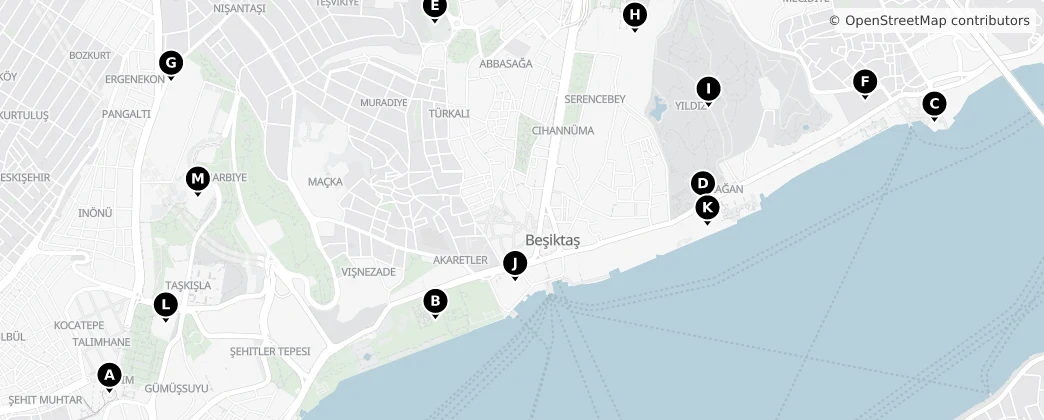 Map of Beşiktaş