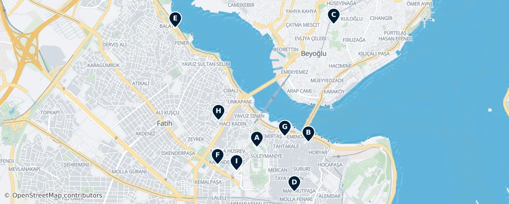 Map of Beyoğlu