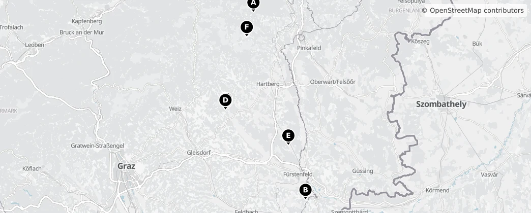 Map of District de Hartberg-Fürstenfeld