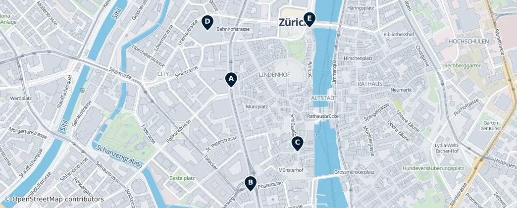 Map of District de Zurich