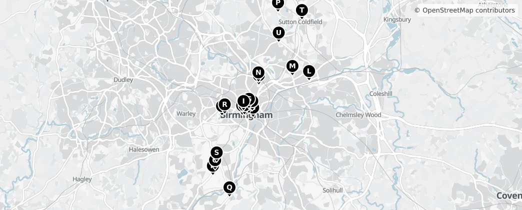 Map of Birmingham