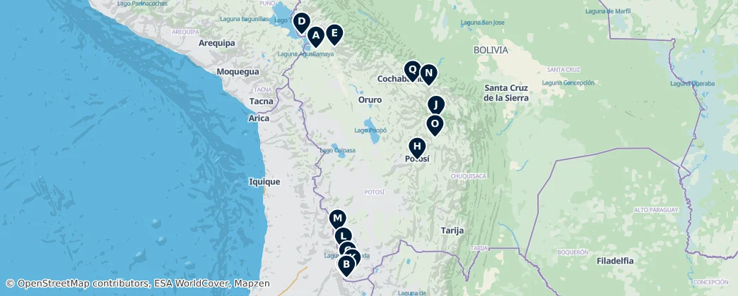 Map of Bolivie