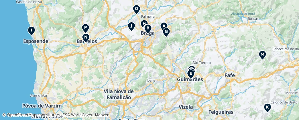 Map of Braga