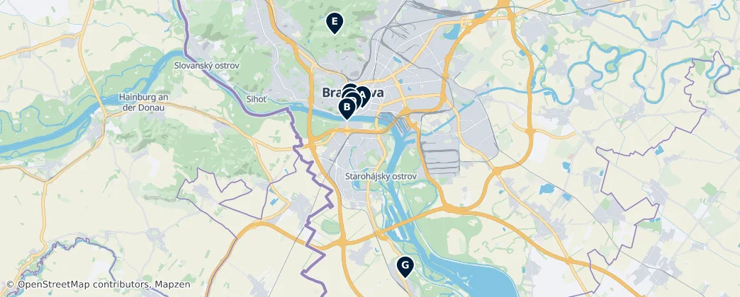 Map of Bratislava