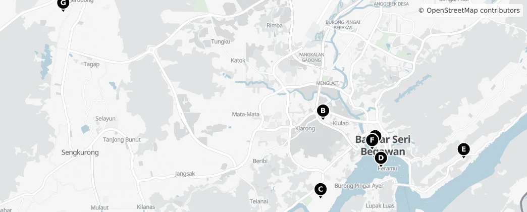 Map of Brunei-Muara