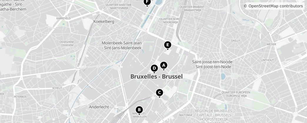 Map of Arrondissement administratif de Bruxelles-Capitale