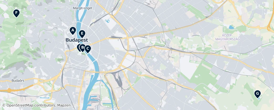 Map of Budapest