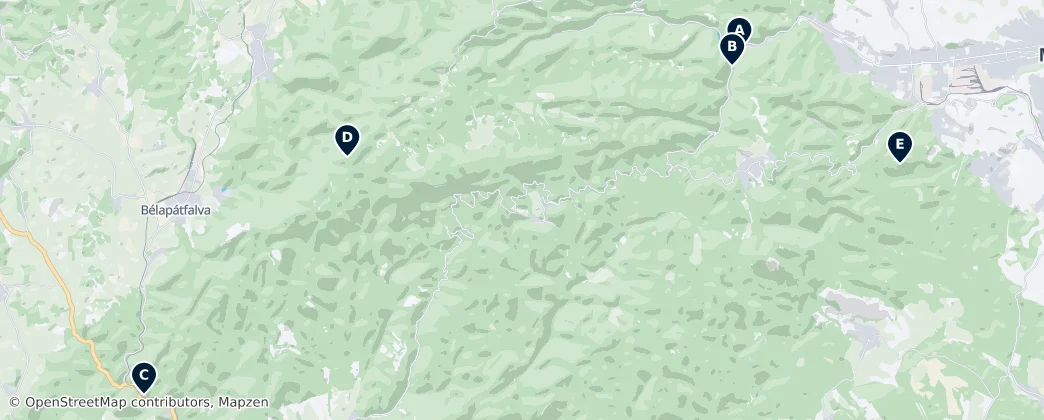 Map of Bükk