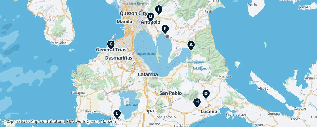 Map of Calabarzon