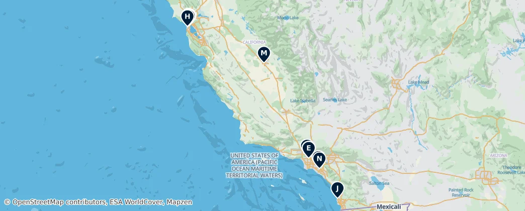 Map of Californie