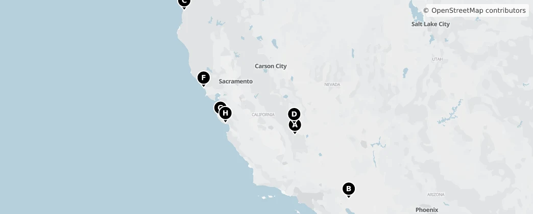 Map of Californie