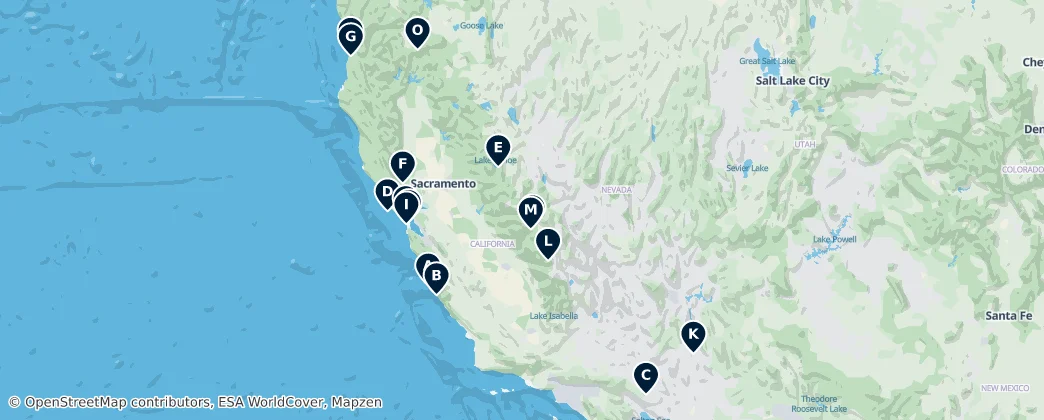 Map of Californie