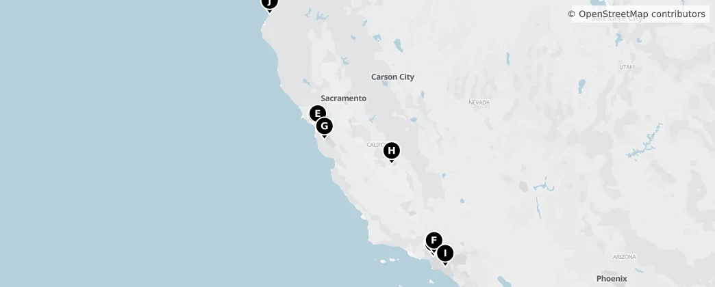 Map of Californie