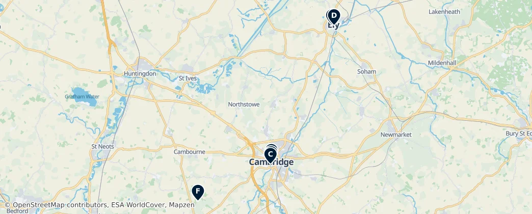 Map of Cambridgeshire