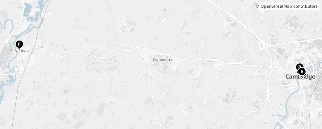 Map of Cambridgeshire
