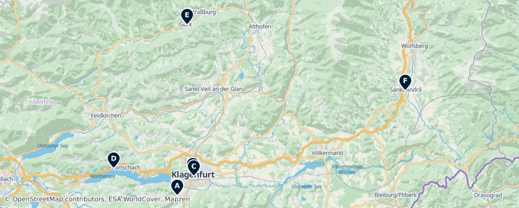Map of Carinthie