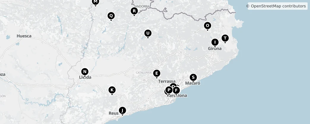 Map of Catalogne