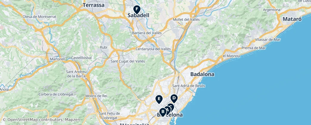 Map of Catalogne
