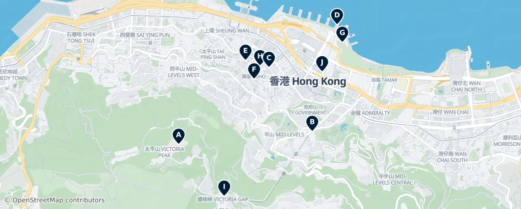 Map of Central and Western