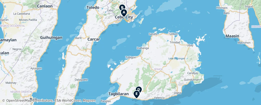 Map of Visayas centrales