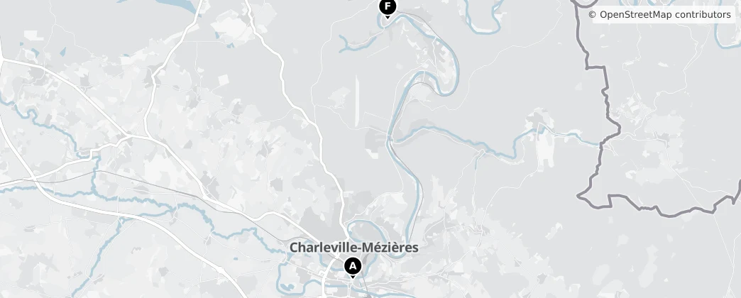 Map of Arrondissement de Charleville-Mézières