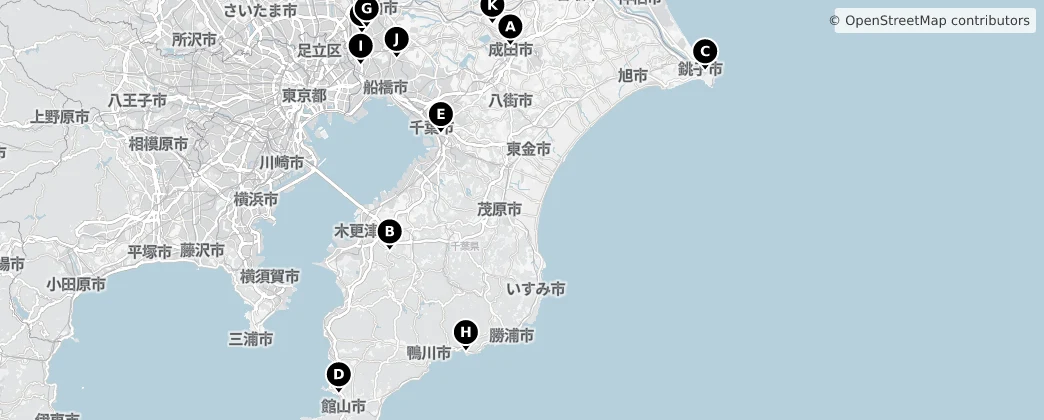 Map of Préfecture de Chiba