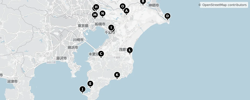 Map of Préfecture de Chiba