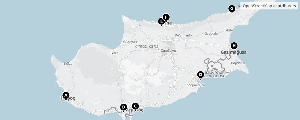 Map of Chypre