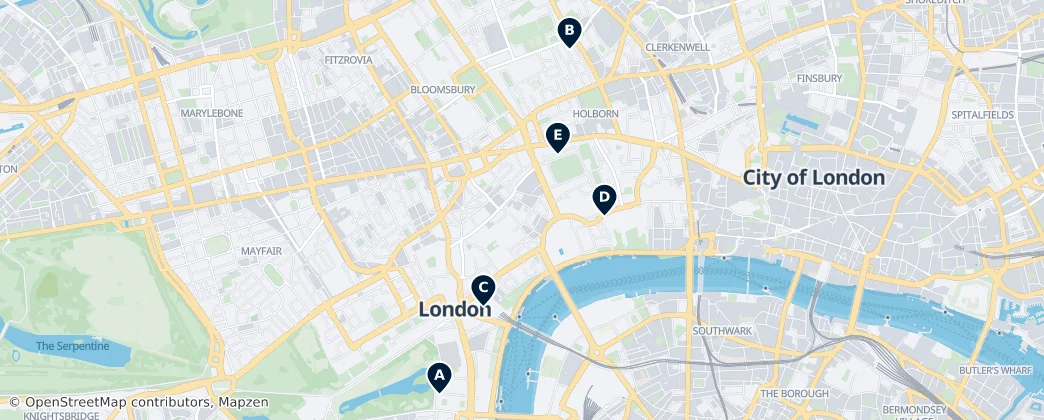 Map of Cité de Londres