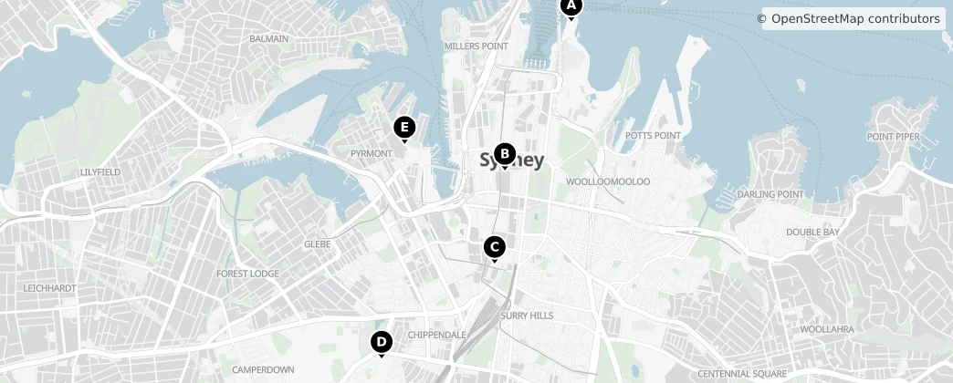 Map of Sydney