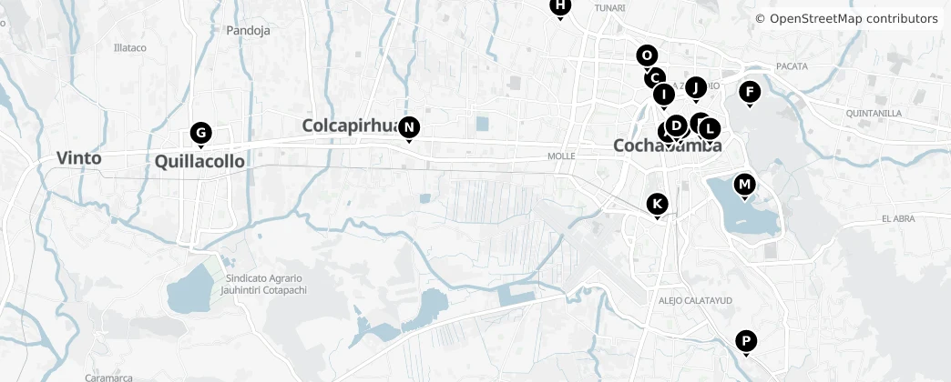 Map of Cochabamba