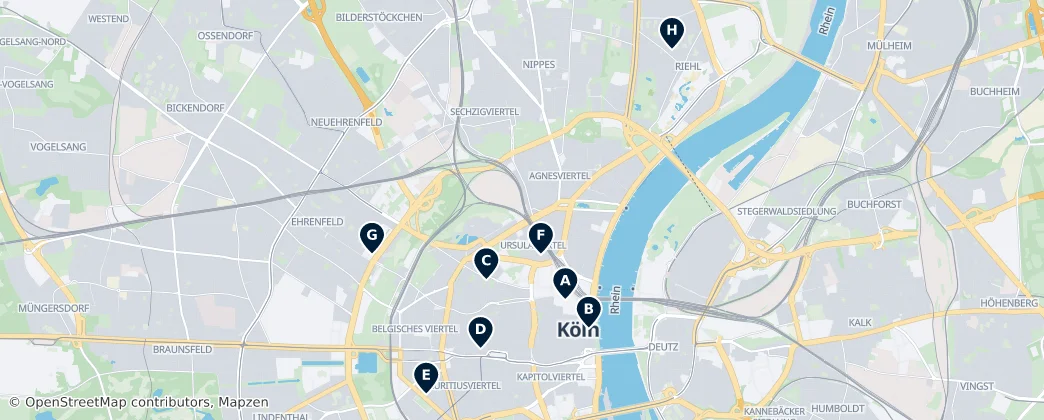 Map of Cologne