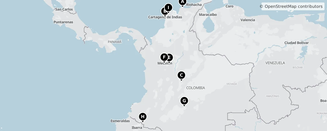 Map of Colombie