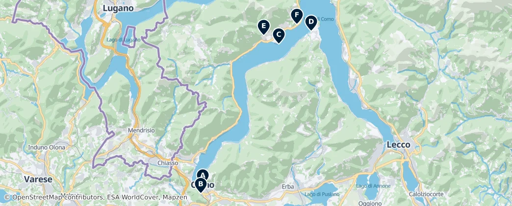 Map of Côme