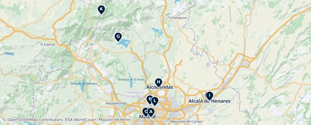 Map of Communauté de Madrid