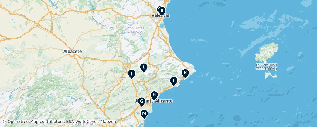 Map of Communauté valencienne