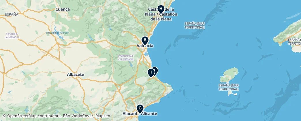 Map of Communauté valencienne