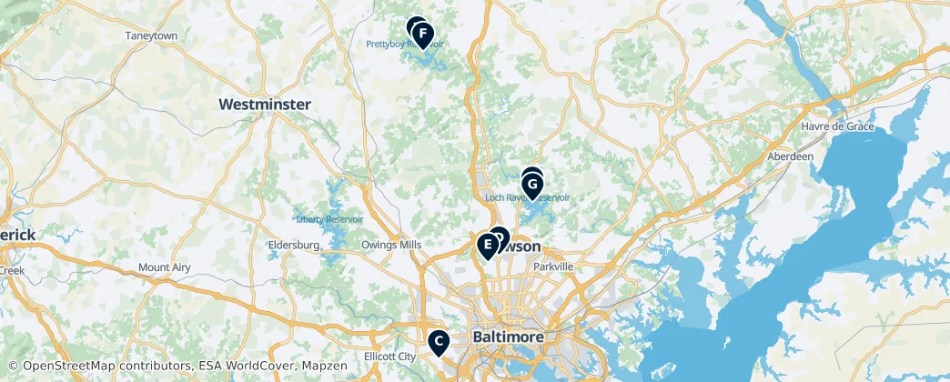 Map of Comté de Baltimore