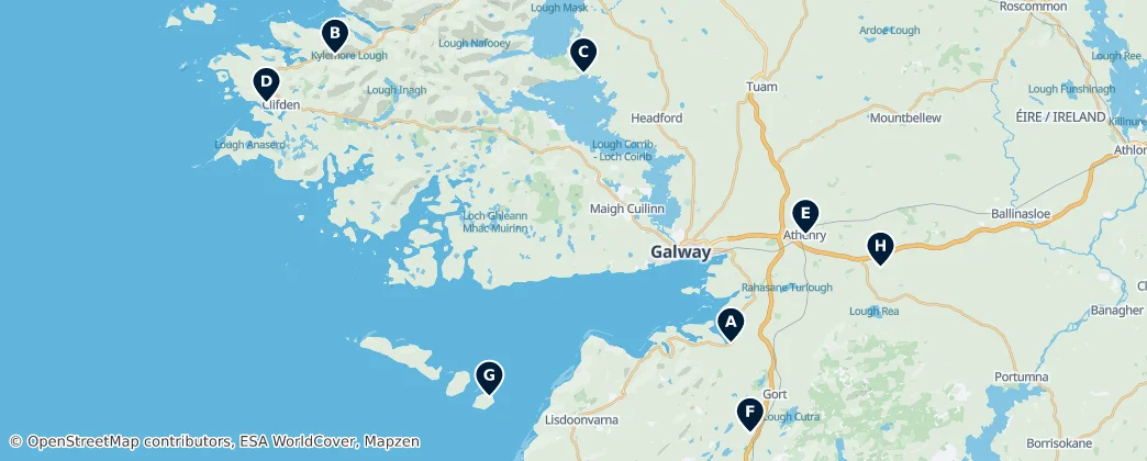 Map of Comté de Galway