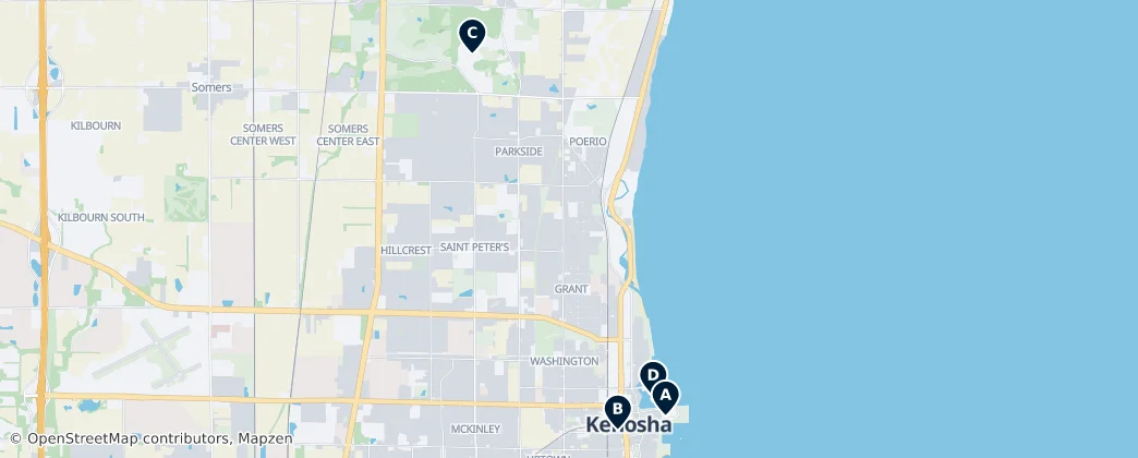 Map of Comté de Kenosha