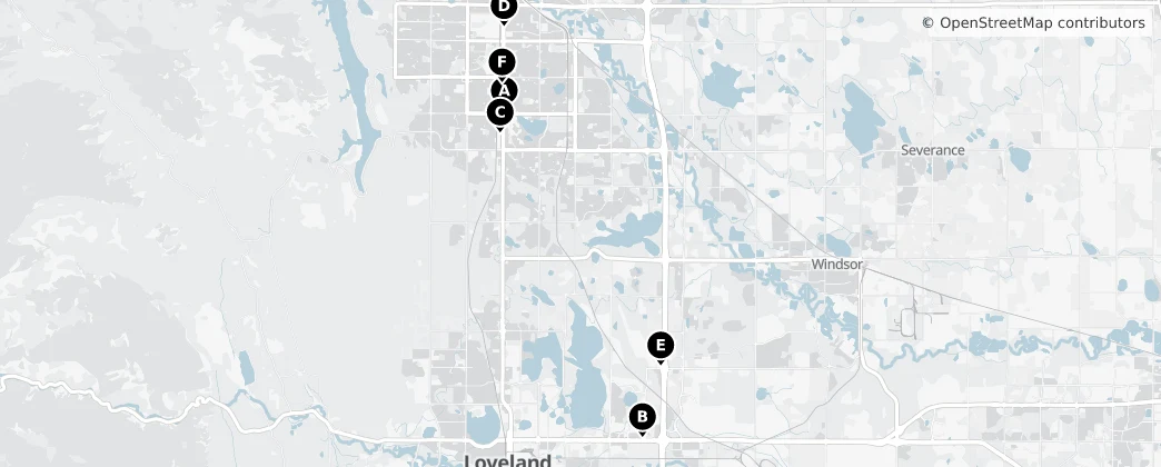 Map of Comté de Larimer