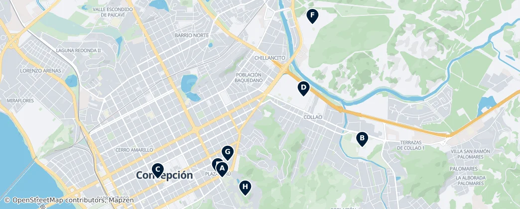 Map of Concepción
