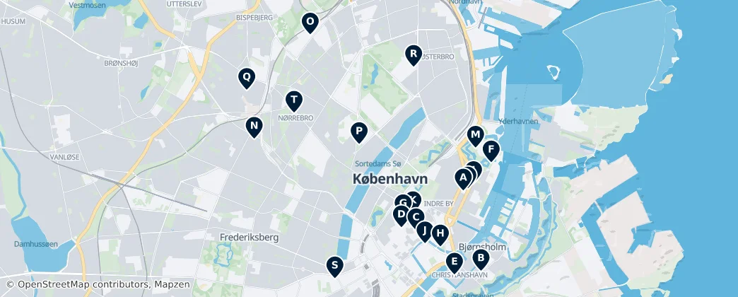 Map of Copenhague